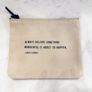 Inspirational Canvas Pouch NWOT